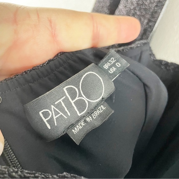 Patbo Lurex Cutout Long Sleeve Maxi Gown Dress Black Size 0 Summer Cocktail - Picture 9 of 11